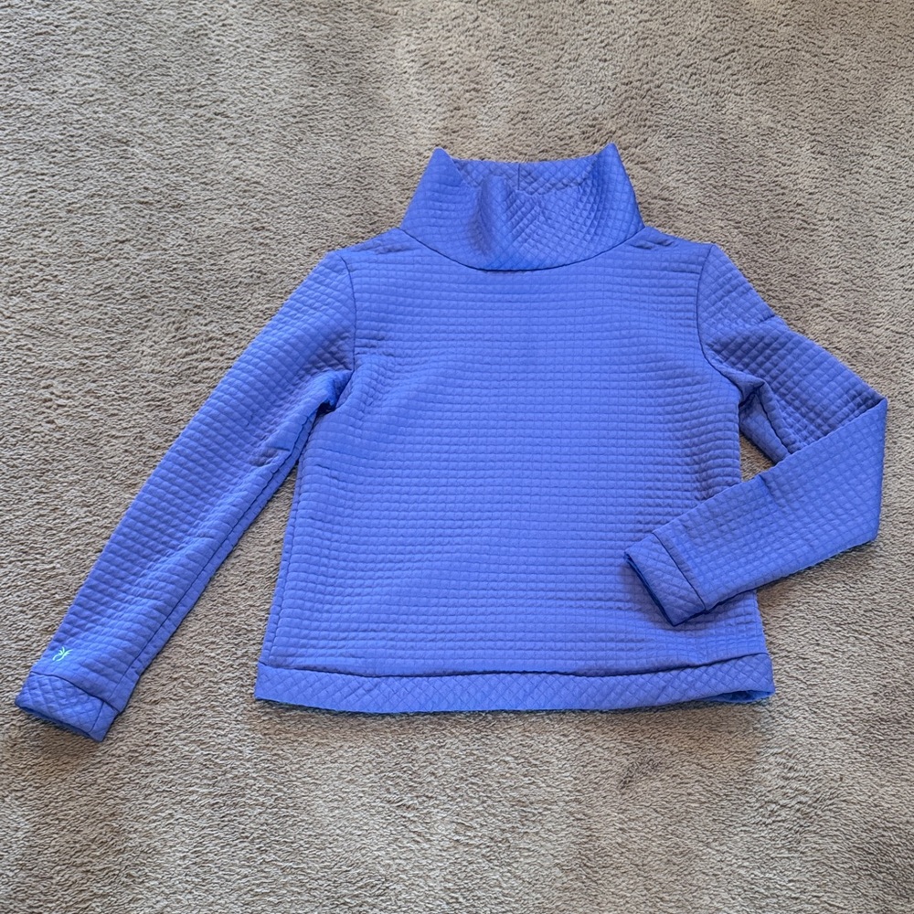 Dudley Stephens Purple Quilted Funnel Neck Top